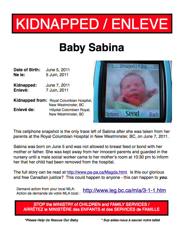 Baby Sabina Kidnapped